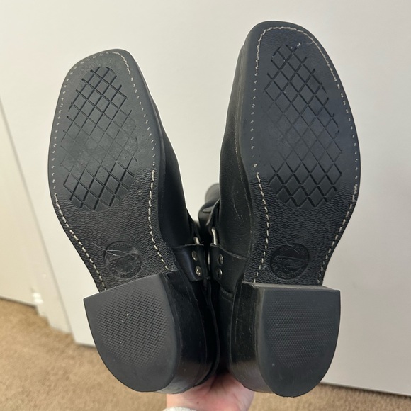 FRYE Black Leather Harness Boots - Picture 7 of 8